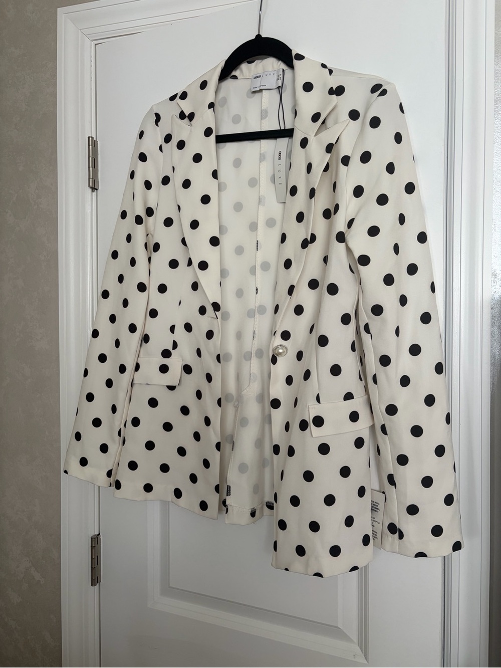 ASOS luxe polka dot blazer